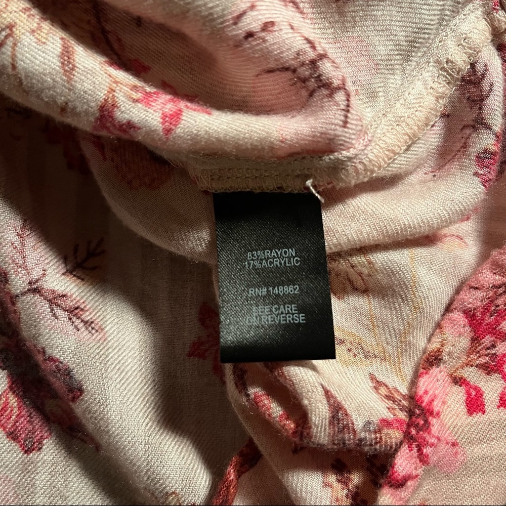 Torrid Floral Print Tunic Top-pink and brown - Picture 10 of 12